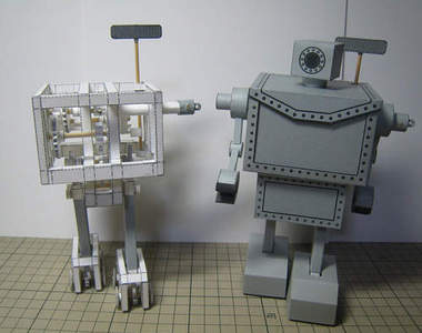 MPM紙模機器人 用紙做出的兩足步行機器人