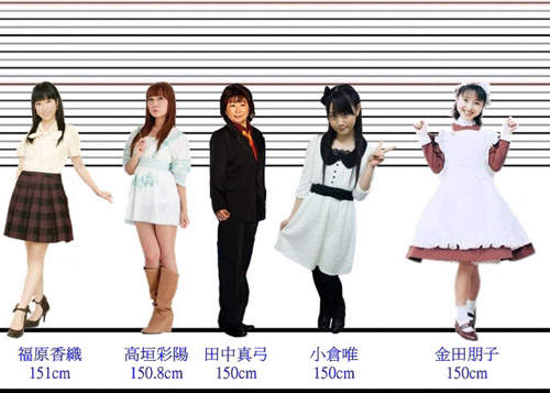 超齊全 網友整理的女性聲優身高一覽表