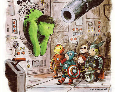 當復仇者變成小熊維尼 好Q好可愛～