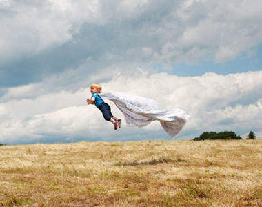 親愛的~~我讓小亨利飛起來了！咻