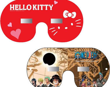 《日全食專用眼鏡》除了凱蒂貓還有海賊王款喔～