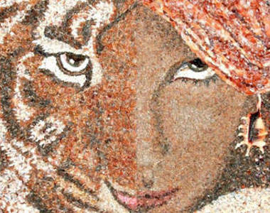 《貝殼砂畫》什麼顏色的貝殼都能成畫