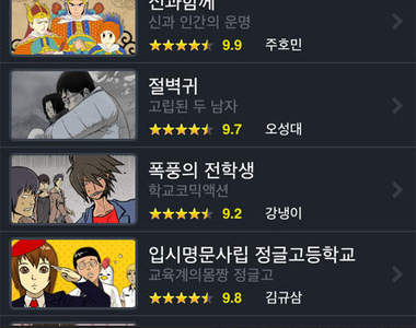 Naver Webtoons~用手機看韓國網路漫畫的好東東