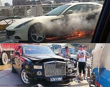 名車落難!法拉利和勞斯萊斯在中國大陸相繼壯烈成仁 (嘆)