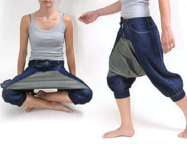 《桌褲》褲子變桌子～方便隨時在外用餐囉☆