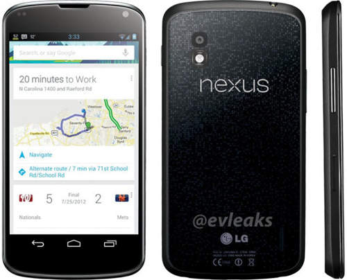 谷哥新一代lg Nexus 4 四核旗艦機官方照提前流出