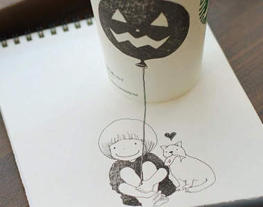 天氣涼了～搭配可愛插圖喝杯熱咖啡暖暖身心吧(・∀・)