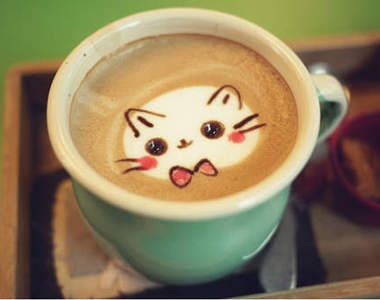 韓國大邱的超cute咖啡廳，連拉花也好萌~♥