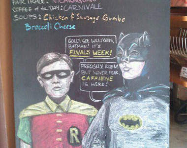 攬客力100%的《小黑板粉筆畫》忍不住想進去喝杯咖啡！