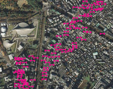 涉谷地圖上出現大量蝴蝶結！難道是......Σ(ﾟДﾟ；