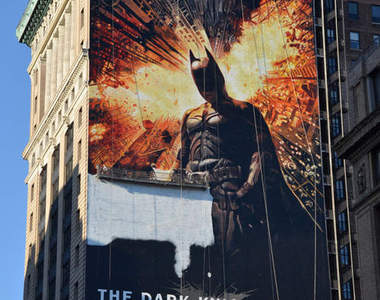 黑暗騎士手繪海報 紐約街頭上的巨型驚人創作