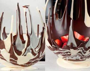 把碗一起吃掉！簡單做出好吃《巧克力碗》♡