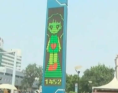 最賣萌紅綠燈 你沒看錯！是可愛的小女孩在過馬路