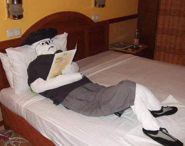 飯店客房裡的《毛巾藝術》房務人員好有才啊～