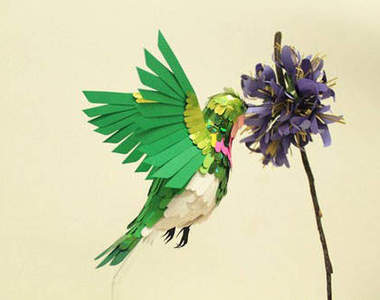 神奇《紙雕鳥》~就像真的會飛一樣！