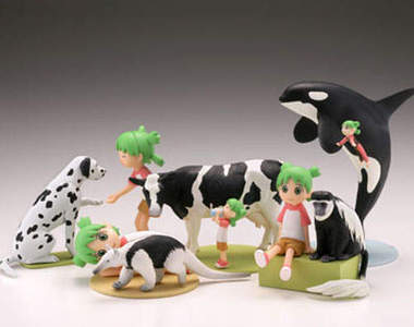 四葉妹妹 & 白色和黑色的動物模型場景~