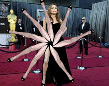 別再說豐唇了，安潔莉納裘莉的美腿正夯