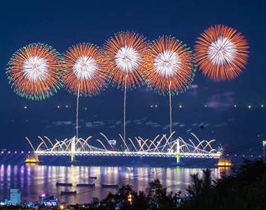 無法去釜山現場看煙火… 看照片過過乾癮也好嘛~