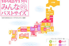日本47都道府縣 女性罩杯大調查 日本47都道府縣 女性罩杯大調查