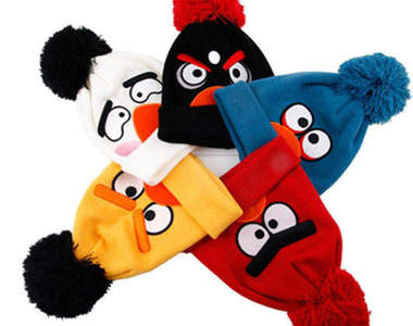 《憤怒鳥針織帽》我好想戴著你去滑雪喔♥ 