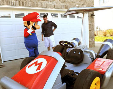 中到一台實際大小的「瑪莉歐賽車」 超讚的啦☆