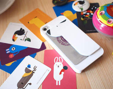 《韓國iPUP手機套》可方便收納卡片喔☆