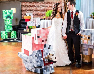 《Minecraft》電玩宅主題婚禮 好可愛好幸福喔～♥