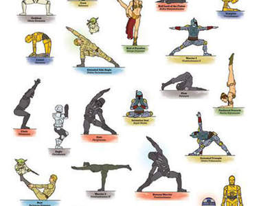 跟著星戰人物一起做瑜伽～伸展身體吧！