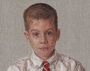 家族《十字繡人像畫》~有種油畫的感覺