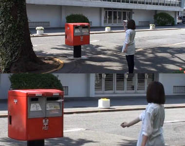 好神奇的《紙飛機信紙》可以直接射進郵筒裡喔～