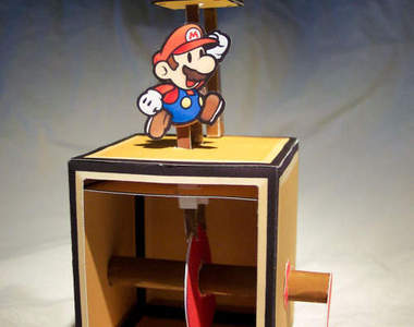 自己動手做瑪莉歐撞磚塊～用紙做的自動小裝置 ♪