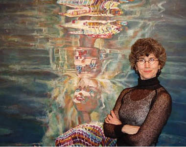 《淹沒的娃娃》~芭比漂浮水中畫