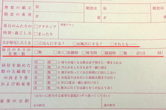 妄想結婚證書 日本結婚情報誌的贈品真是越來越具攻擊性了