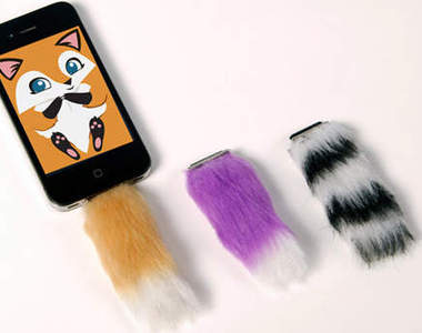 《毛絨絨狐狸尾巴》超可愛的 iPhone USB 接口裝飾！