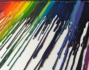 《融化蠟筆藝術》誰亂潑油漆？咦...這是蠟筆啊?