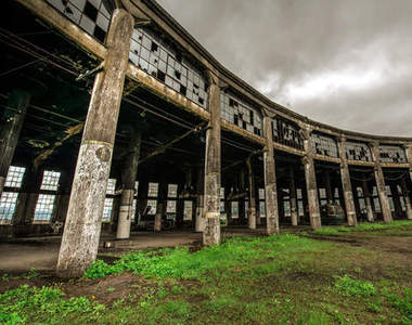 豊後森圓形機關車庫廃墟 你敢來探險嘛！？