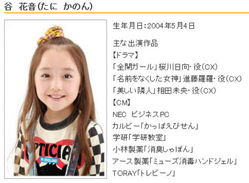 7歲的小惡魔系童星 谷花音 要接班佐佐木希嗎