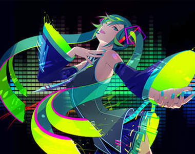 咦?初音ミク怎麼在家裡跑來跑去啦!(́>◞౪◟<‵)ノシ