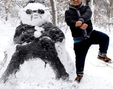 韓國初雪來了 雪人們冷冰冰的出爐啦~
