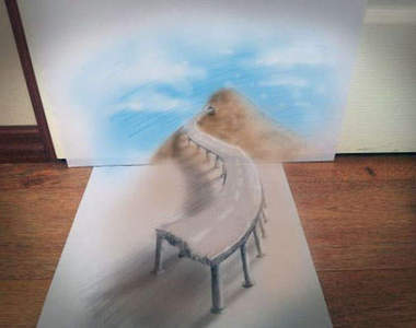 超立體鉛筆畫  根本不知哪些是畫哪些是真