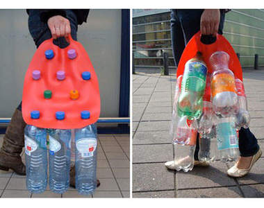 超有用《塑膠瓶袋子》一手可拿10個空瓶