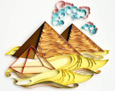 《捲紙藝術》捲一捲捏一捏變成的立體雕花～