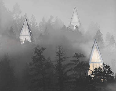 《未來感森林小屋》環保又神祕好像堡壘一般