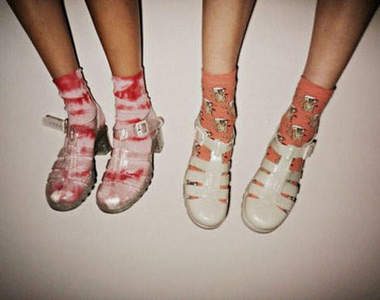 英國品牌JUJU《編織果凍涼鞋》下雨天的新選擇～