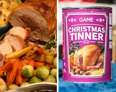 《Christmas Tinner》聖誕節一邊打電動一邊享用的~大餐...罐頭...