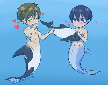 當《FREE!》化身美男魚 各個萌慘了
