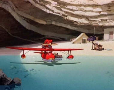 宮崎駿動畫《紅豬的家》好像伊豆龍宮窟