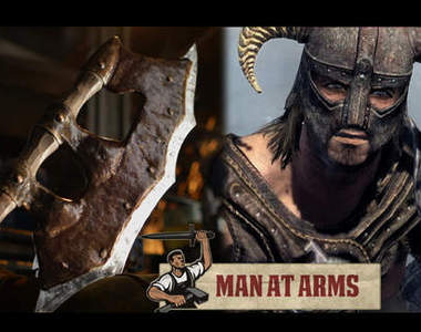 上古卷軸「獸人戰斧」真實打造　鍛造技能點滿