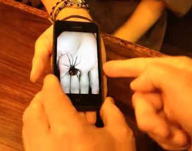 嚇人《手機魔術》把銀幕裡的蟲～變到你手上（尖叫）