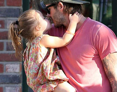 貝克漢家小公主《Harper Beckham》也要追隨老爸腳步踢足球嗎?